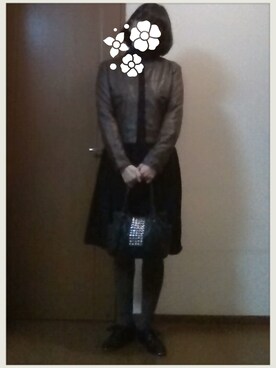 「ラメ」｜「アイテム（スタジャン）」を使った、chie さん（レディース・164cm）の秋コーディネート
