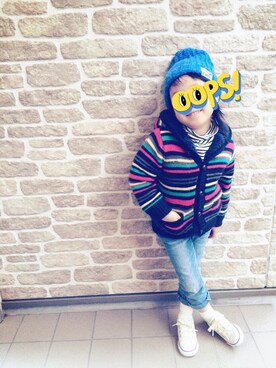 「しまむらコーデ」｜Misakongさん（キッズ・100cm）の春コーディネート