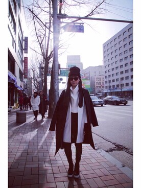 「UNIF（ユニフ）のアイテム（その他シューズ）」を使った、ROSY WANGさん（レディース・162cm）の春コーディネート