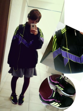 「アイテム（ジャージ）」を使った、LOSさん（レディース・163cm・10代）の春コーディネート
