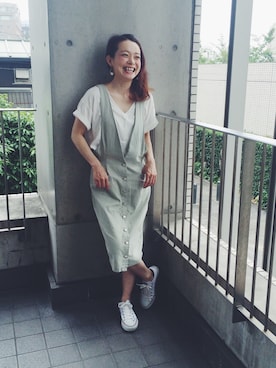 「RITZ」｜下島麻子さん（レディース・159cm）の夏コーディネート