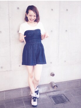 下島麻子さん(レディース・159cm)の夏コーディネート