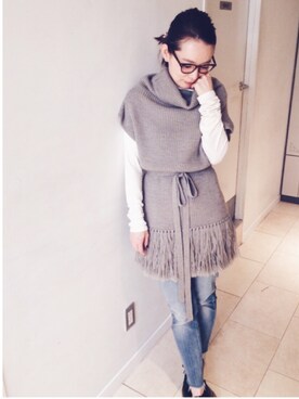 下島麻子さん(レディース・159cm)の秋コーディネート