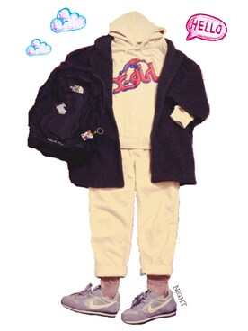 nightさん（レディース・149cm）の冬コーディネート