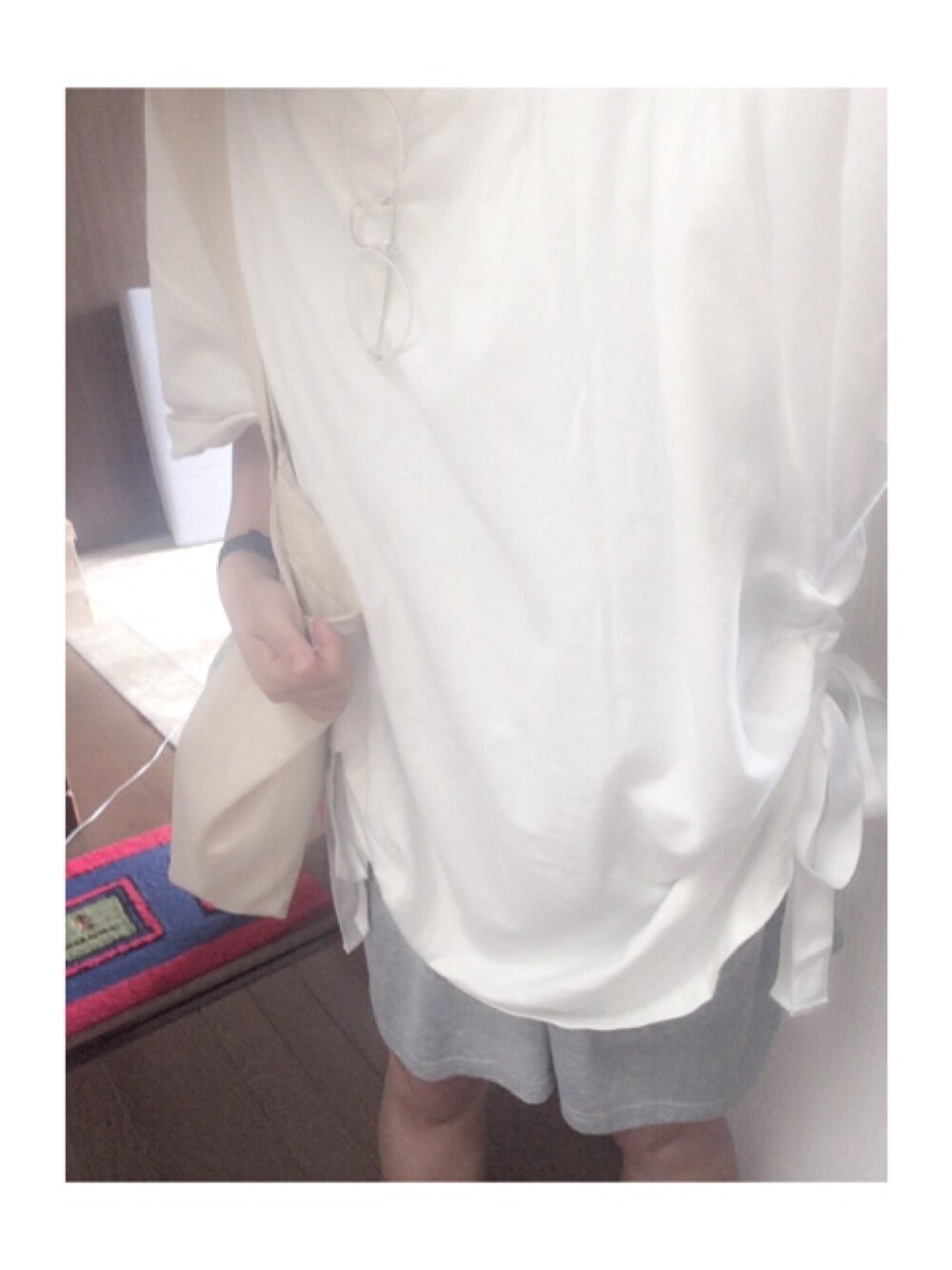 「lyserg、白Tシャツ、台風、ワイルドバンチ」｜「古着屋のアイテム（メガネ、その他）」を使った、まあ(や)さん（レディース・145cm）の夏コーディネートの1枚目の写真