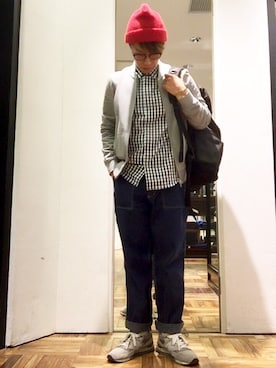 「ギンガムチェックシャツ」｜CO→HEY!さん（メンズ・165cm）の春コーディネート