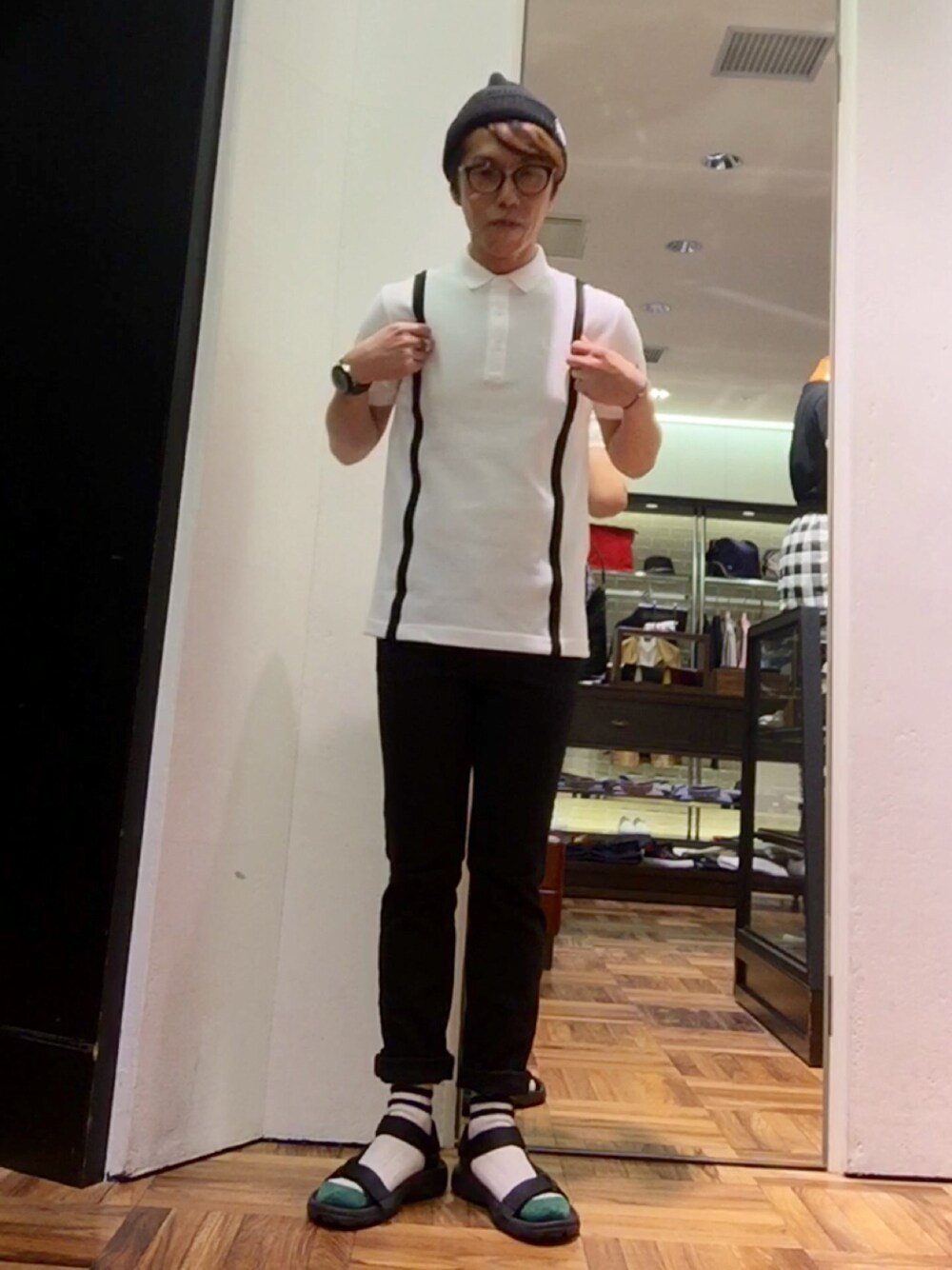 CO→HEY!さんの「Suspenders Polo Shirt（FRED PERRY）」を使ったコーディネート