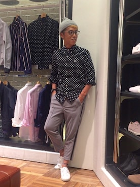 「FRED PERRY」｜CO→HEY!さん（メンズ・165cm）の秋コーディネート