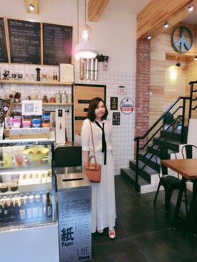 「Supreme.La.La.（シュープリームララ）のアイテム（バレエシューズ）」を使った、🍃🌸モモ桃🗼💓さん（レディース・162cm）の夏コーディネート