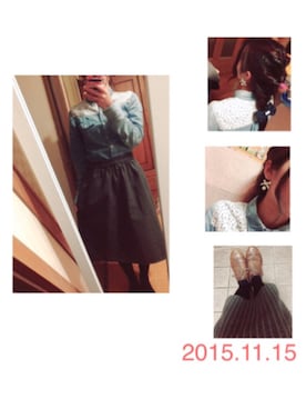 「くるりんぱヘアー」｜ゆうきさん（レディース・149cm）の秋コーディネート