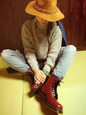 「CLOSE-UP（クローズアップ）のアイテム（帽子）」を使った、yurikaさん（レディース・159cm）の冬コーディネート