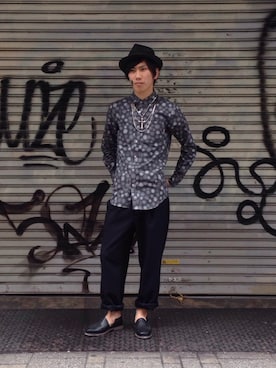 「GGD（ジージーディー）のアイテム」を使った、GRAND GLOBAL上野店さん（メンズ・172cm）の夏コーディネート