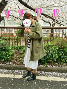 「Vert Dense（ヴェールダンス）のアイテム」を使った、たそまそさん（レディース・158cm）の春コーディネート