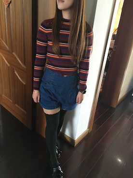「LILY BROWN（リリーブラウン）のアイテム（カーゴパンツ）」を使った、Katherine_Jinさん（レディース・163cm）の秋コーディネート