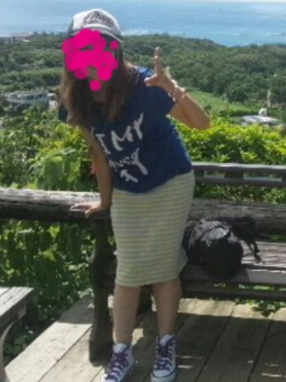 「夏、キャップ、卒業」｜「nico.andのアイテム（スカート、イエロー系）」を使った、moco_music_mocoさん（レディース・162cm）の秋コーディネートの1枚目の写真