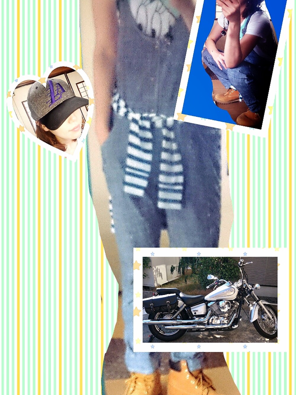 その他のつなぎ/オールインワン、ブルー系のパーカー、ホワイト系のTシャツ/カットソーを着用したレディースの夏コーディネートの1枚目の写真