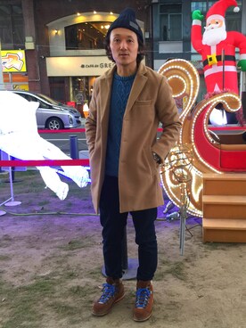 「DIEMME（ディエッメ）のアイテム（ブーツ）」を使った、yosukeさん（メンズ・171cm）の冬コーディネート