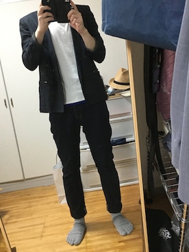 「graphzero（グラフゼロ）のアイテム」を使った、ふじたさん（メンズ・175cm）の夏コーディネート