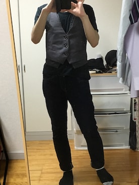「graphzero（グラフゼロ）のアイテム」を使った、ふじたさん（メンズ・175cm）の秋コーディネート