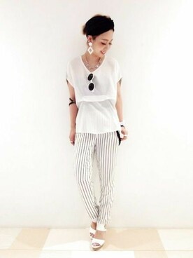 HIROSE/HAREさん(レディース・157cm)の夏コーディネート