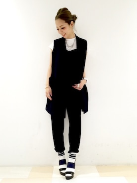 「HARE（ハレ）のアイテム（オールインワン・サロペット）」を使った、HIROSE/HAREさん（レディース・157cm）の春コーディネート