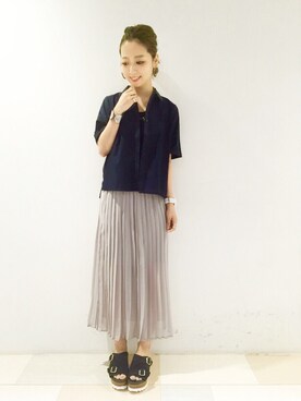 「HARE（ハレ）のアイテム（ピアス（両耳用））」を使った、HIROSE/HAREさん（レディース・157cm）の夏コーディネート