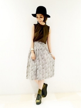 「HARE（ハレ）のアイテム（ピアス（両耳用））」を使った、HIROSE/HAREさん（レディース・157cm）の夏コーディネート