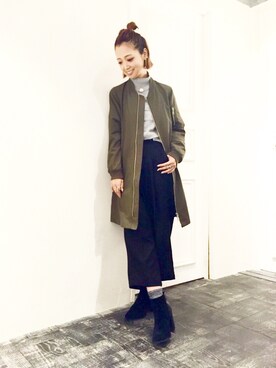 「HARE（ハレ）のアイテム（ピアス（両耳用））」を使った、HIROSE/HAREさん（レディース・157cm）の秋コーディネート