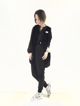 「HARE（ハレ）のアイテム（その他アウター）」を使った、HIROSE/HAREさん（レディース・157cm）の秋コーディネート