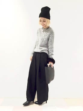 「HARE（ハレ）のアイテム（帽子）」を使った、HIROSE/HAREさん（レディース・157cm）の秋コーディネート