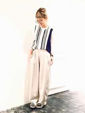 「HARE（ハレ）のアイテム（ピアス（両耳用））」を使った、HIROSE/HAREさん（レディース・157cm）の春コーディネート