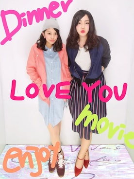 「one after another NICE CLAUP（ワンアフターアナザーナイスクラップ）のアイテム（シャツワンピース）」を使った、Mikoさん（レディース・150cm）の春コーディネート