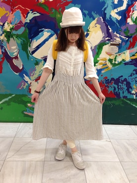 「AS as know as（エーエス アズノウアズ）のアイテム（チュニック）」を使った、SHUHEI@DOIT君さん（レディース・163cm）の夏コーディネート