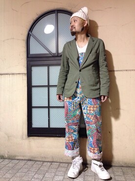 「used mix」｜「アイテム（ニットキャップ/ビーニー）」を使った、SHUHEI@DOIT君さん（メンズ・170cm）の春コーディネート