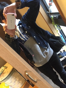 「バイトコーデ」｜「アイテム（ジャケット/アウター）」を使った、なるさん（レディース・163cm）の秋コーディネート