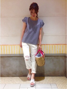 「ブルー x ホワイト」｜s...aiさん（レディース・159cm）の春コーディネート