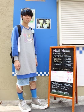 「keisuke kanda（ケイスケカンダ）のアイテム（ワンピース/ドレス）」を使った、手島 啓輔さん（メンズ・166cm）の夏コーディネート