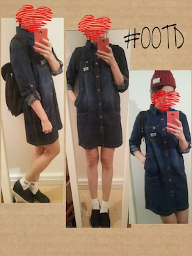 「お散歩」｜「アイテム（シャツワンピース）」を使った、elyさん（レディース・171cm）の秋コーディネート