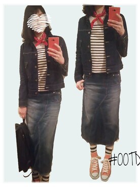 「カットオフ」｜「アイテム（財布/小物）」を使った、elyさん（レディース・171cm）の春コーディネート