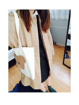 「PAR ICI（パーリッシィ）のアイテム（トレンチコート）」を使った、みへさん（レディース・153cm）の春コーディネート