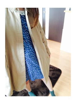 「PAR ICI」｜「アイテム（トレンチコート）」を使った、みへさん（レディース・153cm）の春コーディネート