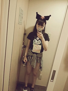 「アイテム（キーホルダー）」を使った、クロミ♡さん（レディース・160cm）の夏コーディネート