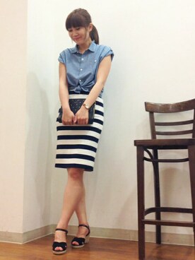 ikka KASHIWA STAFFさん(レディース・170cm)の夏コーディネート