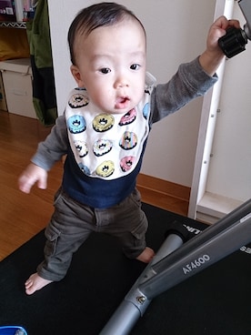 「カーゴパンツ」｜てちゃんさん（キッズ・70cm）の秋コーディネート