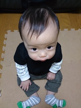 「カーゴパンツ」｜てちゃんさん（キッズ・70cm）の秋コーディネート