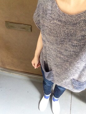 「白いスニーカー」｜「アイテム（バレエシューズ）」を使った、yocchi*さん（レディース・152cm）の夏コーディネート