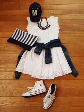ここさん（レディース・161cm）の春コーディネート