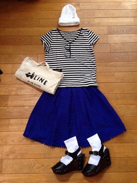 「Soareak（ソアリーク）のアイテム（シューズ）」を使った、ここさん（レディース・161cm）の夏コーディネート
