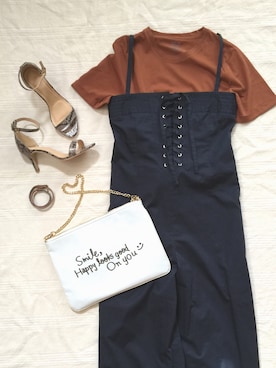 「EDITION（エディション）のアイテム（つなぎ/オールインワン）」を使った、ここさん（レディース・161cm）の夏コーディネート