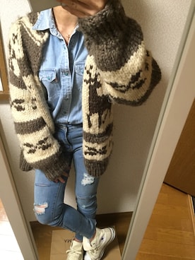 「SELECT.（セレクト）のアイテム（パンツ）」を使った、joeさん（レディース・161cm）の冬コーディネート